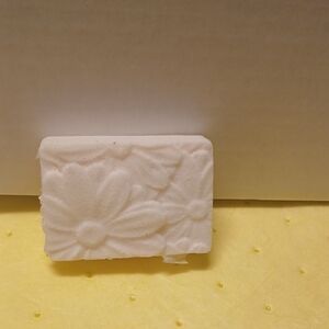 Handcrated Floral Embossed Goatmilk Lavender Soap Bar NIB